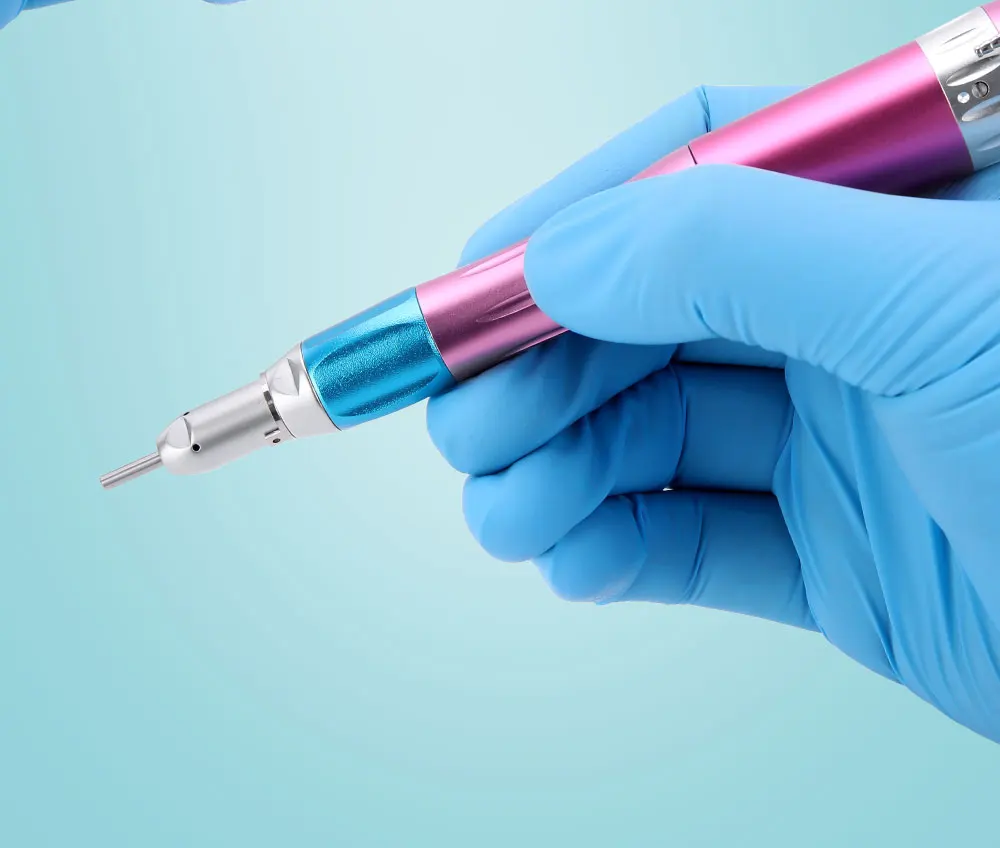 JOY DENTAL Dental Color Handstück-Set mit hoher und niedriger Geschwindigkeit, Druckknopf, Winkelstück, Einweg-Wasserspray, Luftturbine, 2/4 Löcher – Detail 6