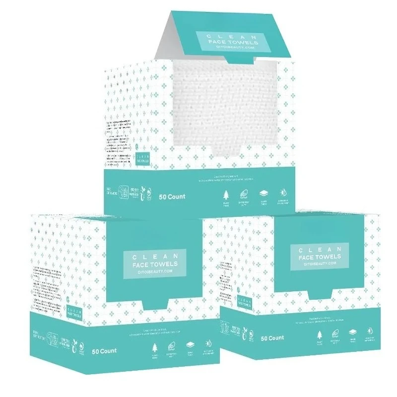 

Home Furnishings Face Towels, 10"×12" Disposable Face Towel, Face Towelettes XL, Ultra Soft Makeup Remover Dry Wipes
