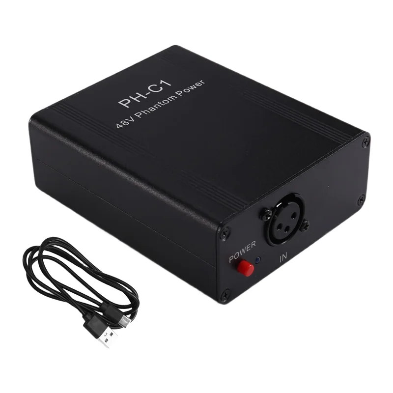 FFYY-PH-C1 Microfone Pré-amplificador 48V Phantom Power Compacto Alto Ganho Microfone Booster Microfones Equipamento de Gravação de Música