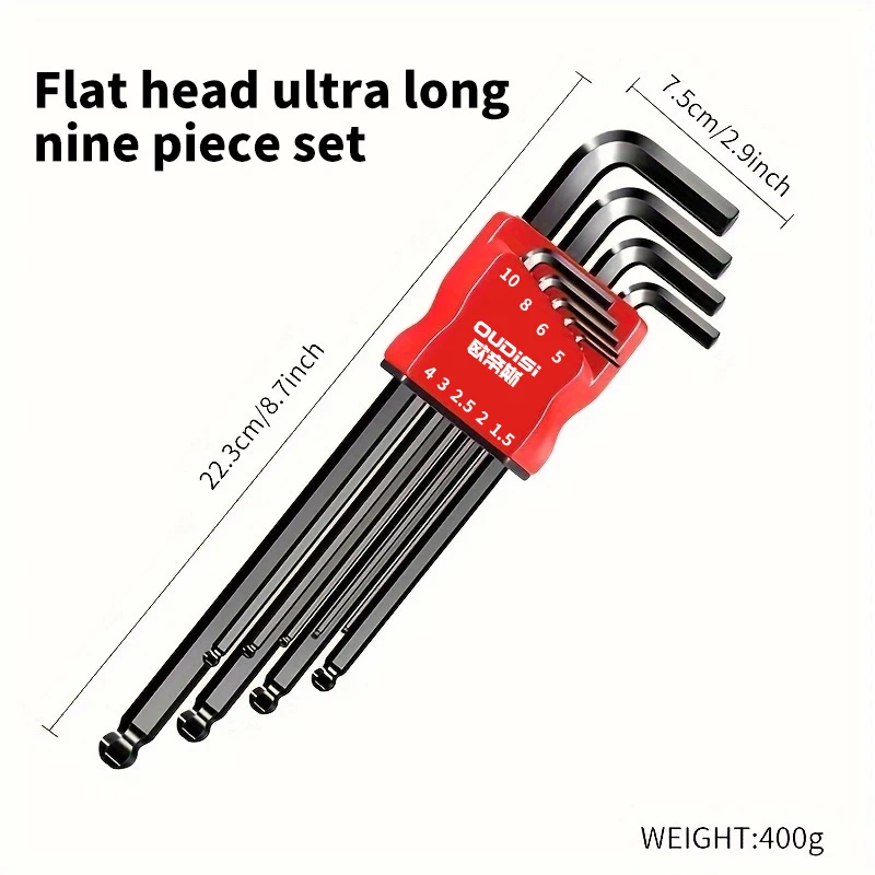 Hexagonal wrench screwdriver set, universal with socket. Suitable for motorcycle and bicycle hexagonal key set image 5