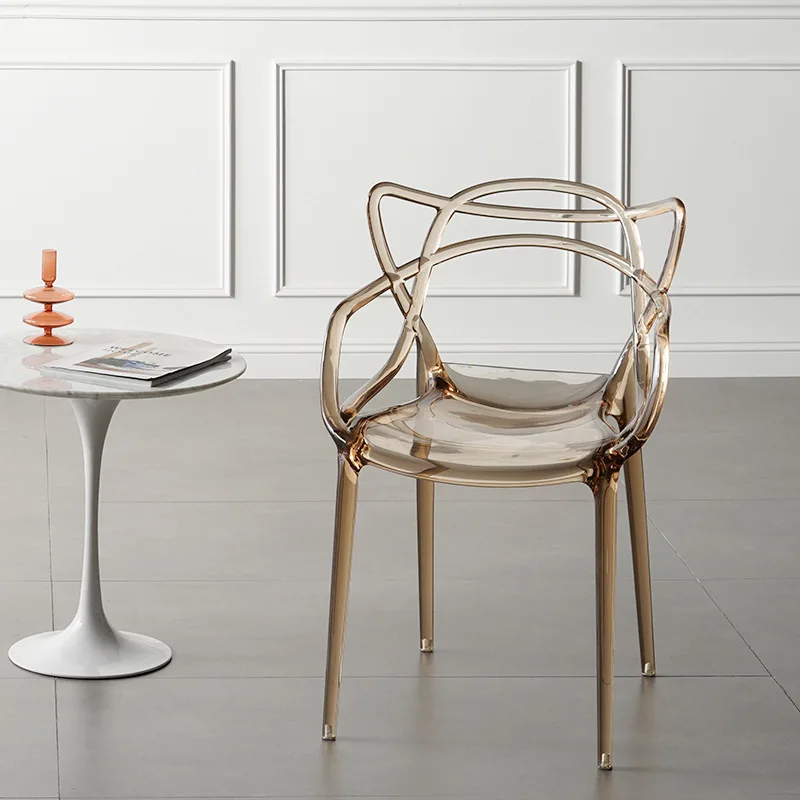 Modern simple home outdoor creative Internet celebrity plastic dining table and chairs