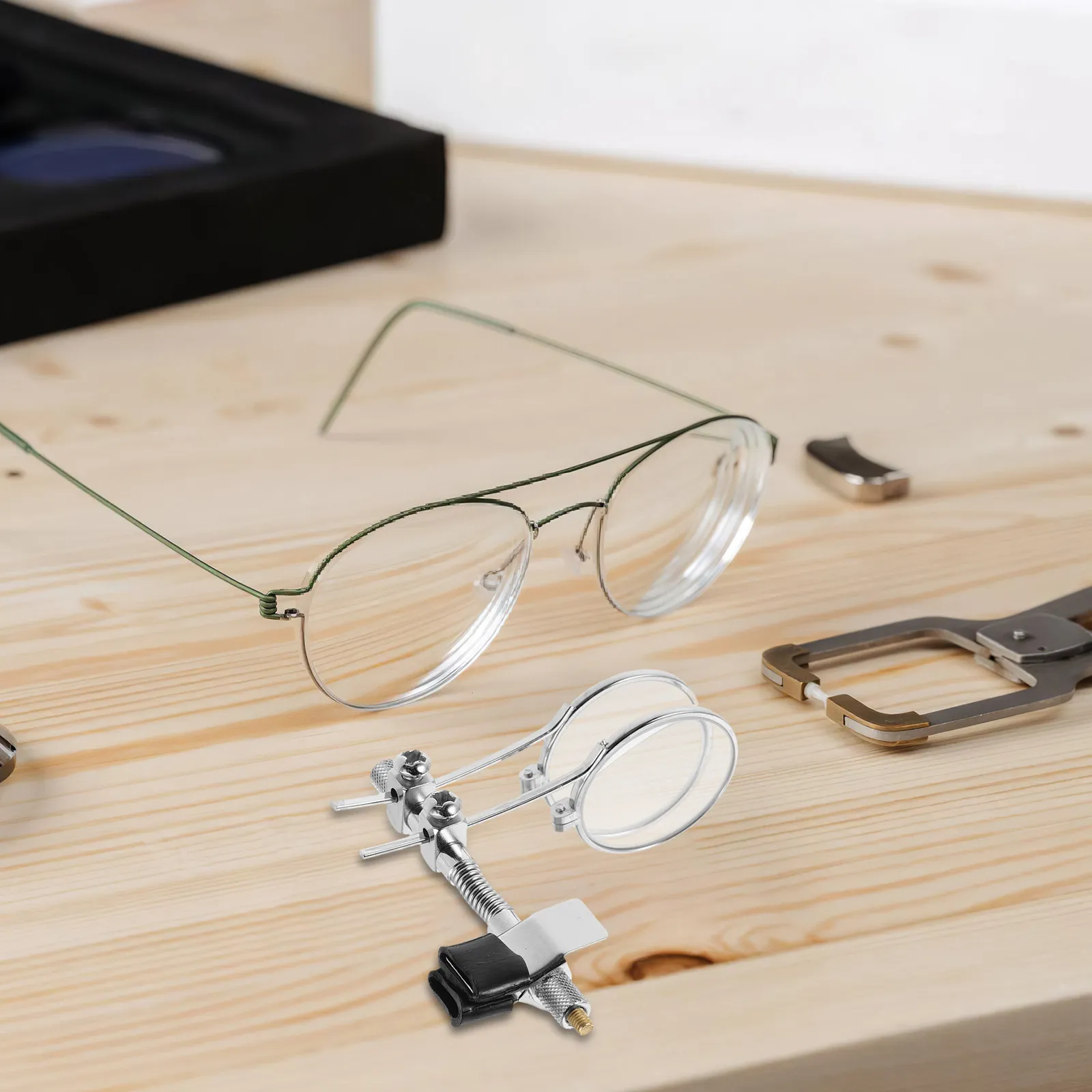 

2 шт. увеличительные лупы-прищепки с двойными стеклянными линзами, высокократные увеличительные очки для ремонта ювелирных изделий, часов и рукоделия