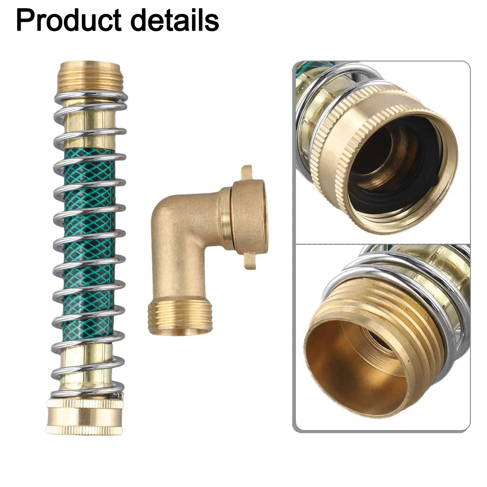 

90-градусный соединитель Соединитель садового шланга, изготовленный из латуни. Простая конструкция установки. Латунный коленчатый соединитель 90 градусов.