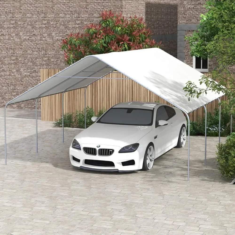 Carport, Heavy Duty Party Tent, Portable Garage, Outdoor Canopy Tent with Galvanized Steel Frame for Car, Truck, Boat