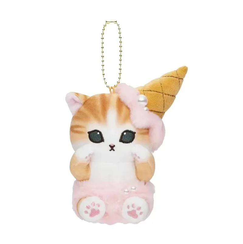 Kawaii Mofusand Shark Cat Japanese Ice Cream Series Plush Toys Keychain Backpack Cute Pendant Boys Girls Christmas Creative Gift