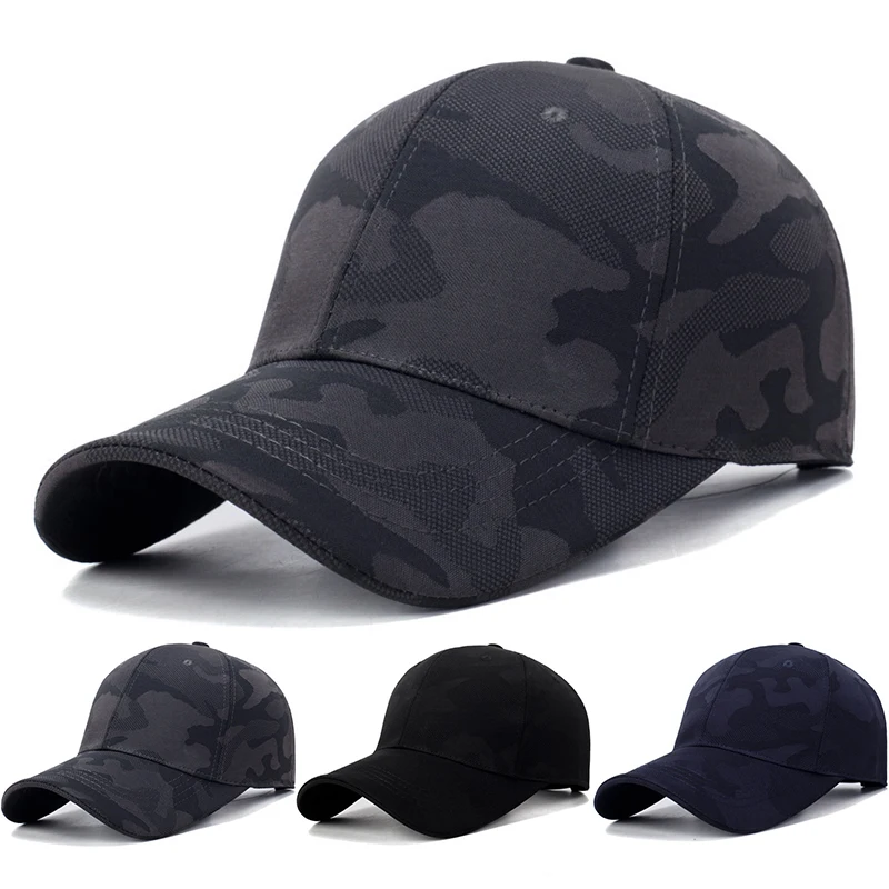 Unisex Simple Camouflage Baseball Caps Spring and Autumn Outdoor Adjustable Casual Hats Sunscreen Hat