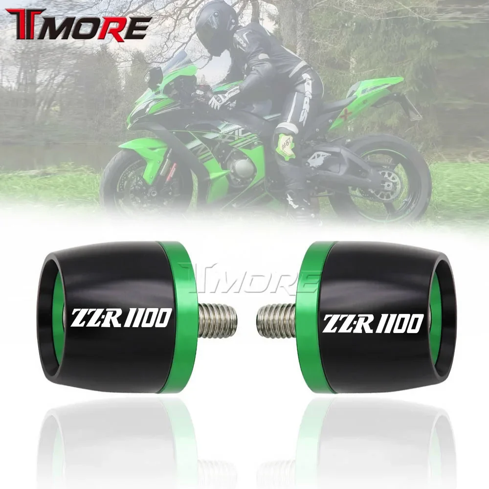 For Kawasaki ZZR1100 ZZR 1100 ZZ-R 1100 Motorcycle Accessories CNC Handlebar Grips Bar Ends Cap Counterweight Plug Slide