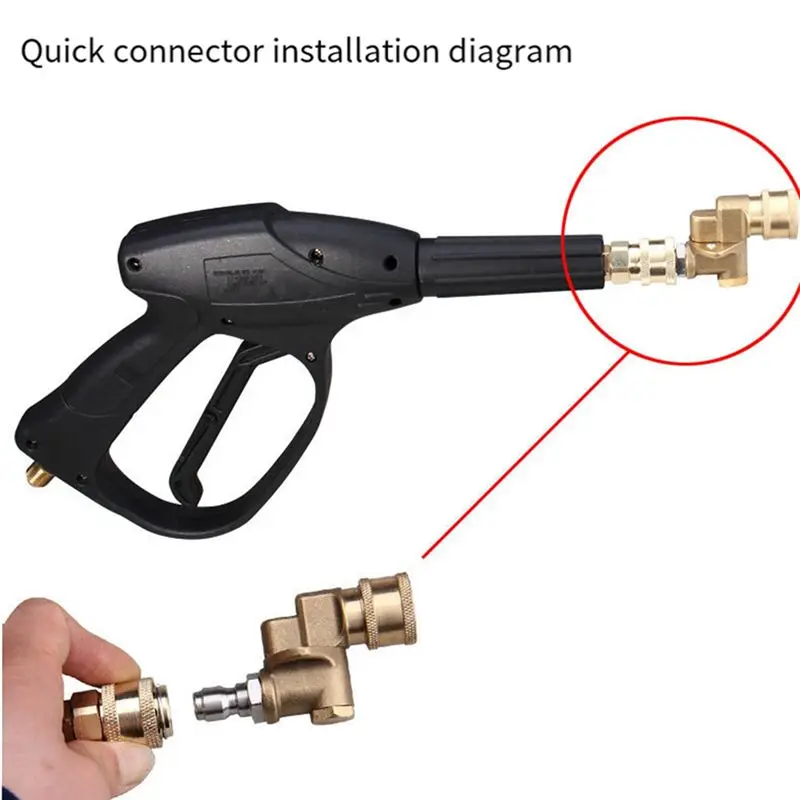 Reliable-180° Swivel Joint High Pressure Washer Wash Water Nozzle 1/4 Quick Connection For Cleaning Car Wash Machine Replacement