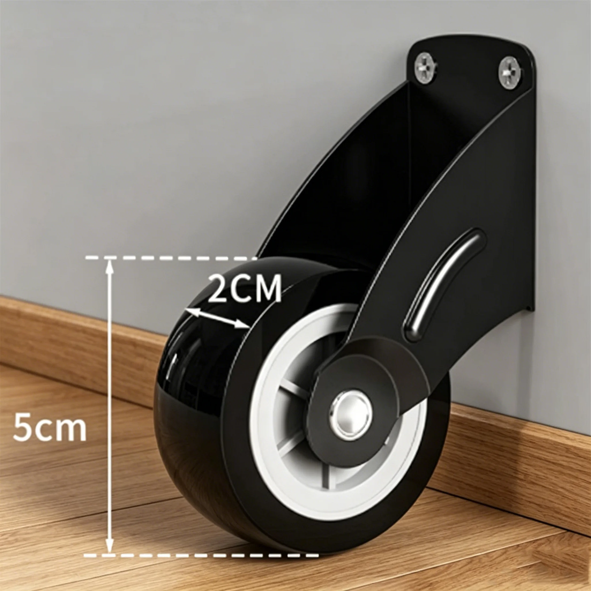 2 Inch TPR Silent Side Mount Caster Wheel Anti Sag Heavy Duty Integrated For Cabinet Drawer Storage Box Hardware Accessories