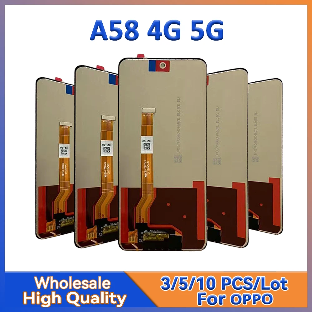 

Wholesale 3/5/10 Pieces/Lot For OPPO A58 4G Lcd Display Screen With Touch Assembly For A58 5G
