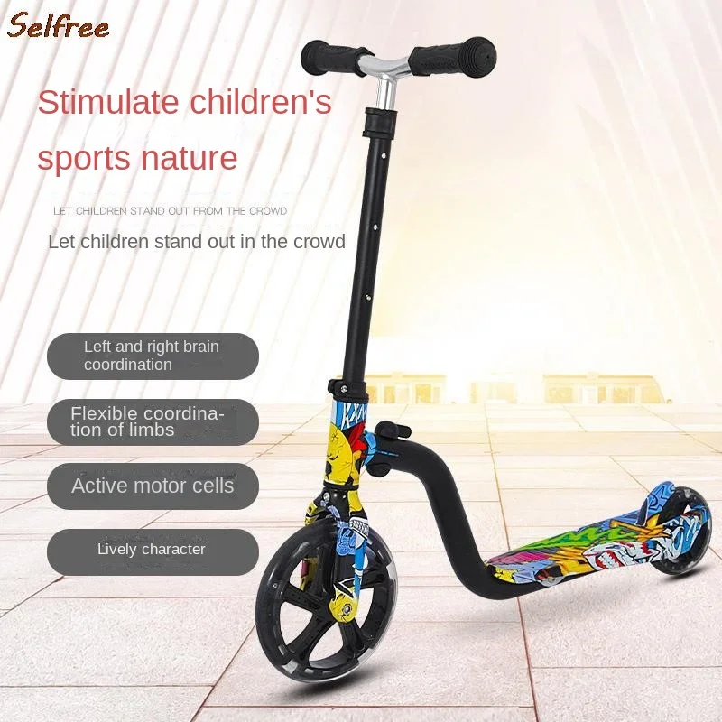 

Adjustable Children's Scooter Two Wheel Kick Scooter Suitable for 3-6 Year Old Toddlers Detachable and Lightweight Drop-shipping