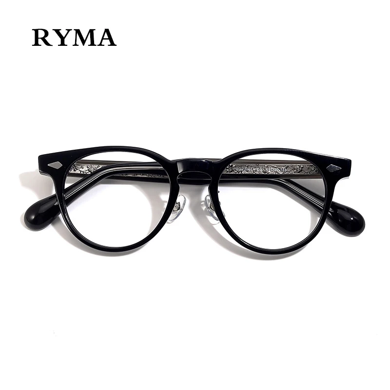 

High Quality Johnny Depp Handmade Eyeglasses Man Glasses Woman Luxury Brand Vintage Tortoise Acetate Frame Prescription Eyewear