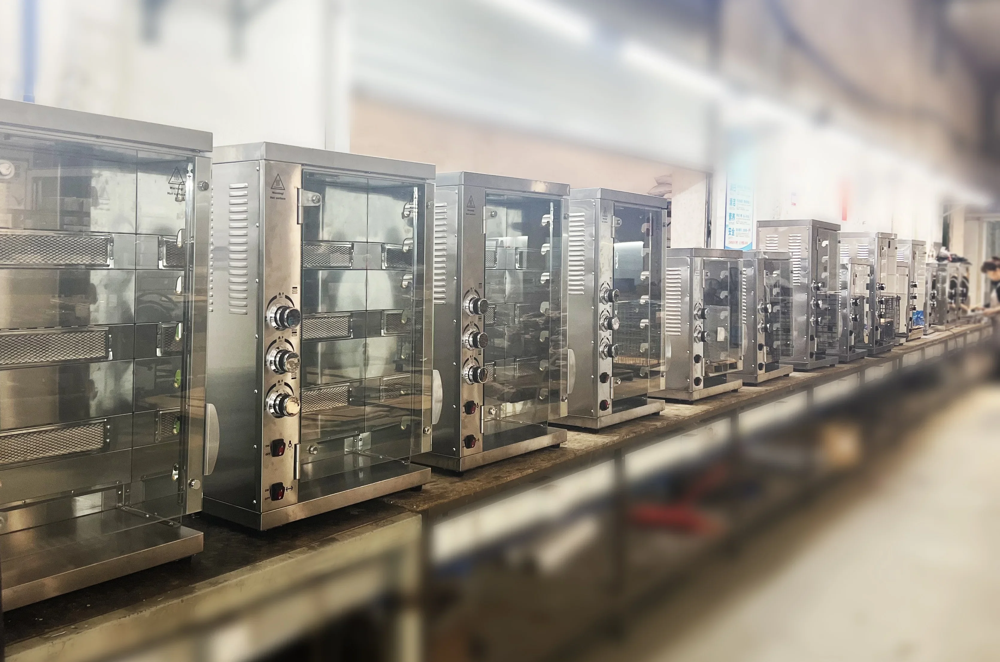 Stainless Steel Roast Chicken Container Electric Chicken Rotisserie Machine Kebab BBQ Roast Meat Machine for Restauarnt