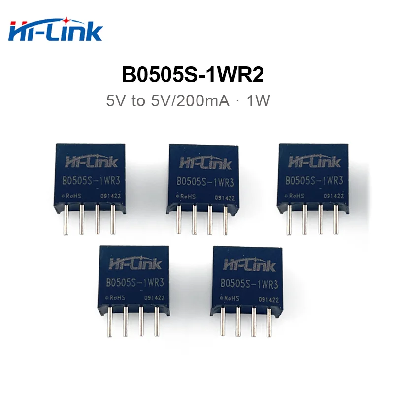 B0505S-1WR3 Hi-link, konverter modul daya Mini efek tinggi isolasi DC-DC 5V ke 5V 1W