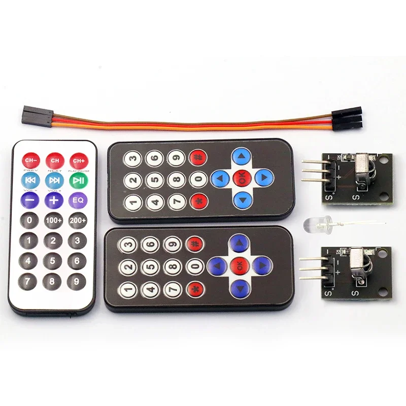 1Set IR Infrared Wireless Transmitter Module Ir Digital 38khz Infrared Receiver Sensor Module with Remote Control for Arduino