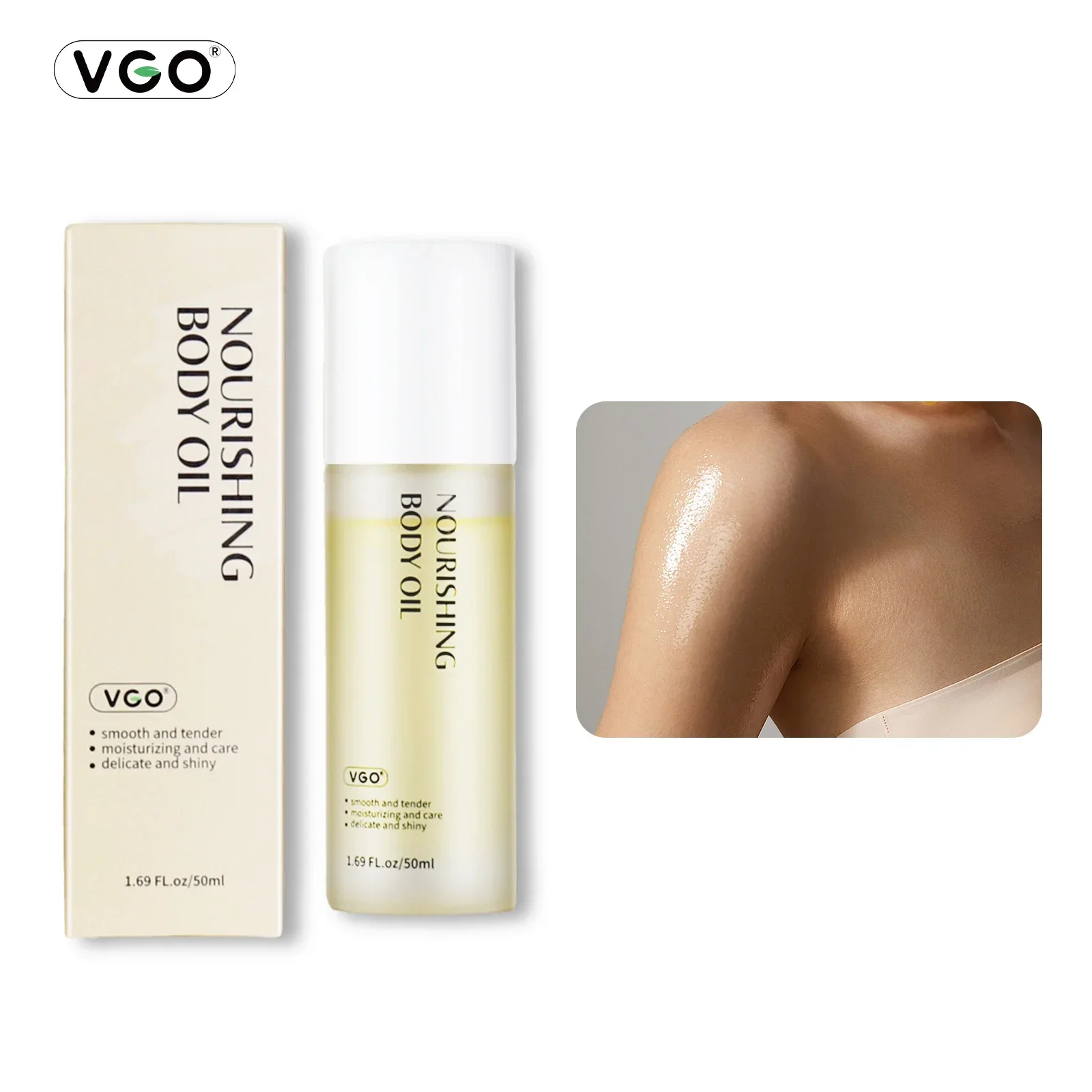 VGO Nourishing Body Oil Firming & Anti-Wrinkle Awakens Skin Hydrates Moisturizes Improves Dullness Smooths & Brightens Skin 50ml