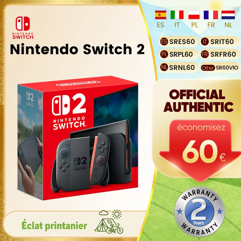 Nintendo Switch 2 100% Original avec écran 7,9'', manettes Joy-Con, audio amélioré, console réglable NS2
