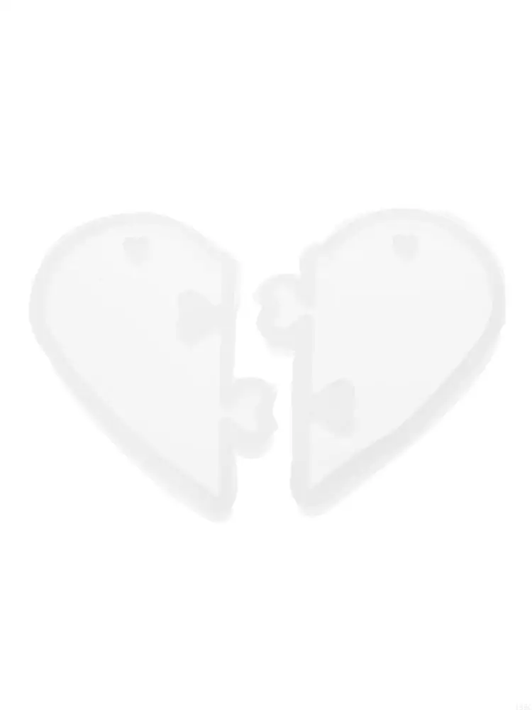 195C Heart Mold with Hole Keychain Pendant Jewelry Epoxy Resin Mould Making Tool