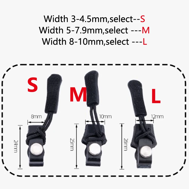 10 шт., универсальный комплект для ремонта молнии, быстрый мгновенный съемный сменный сменный слайдер на молнии для куртки, сумок, пальто