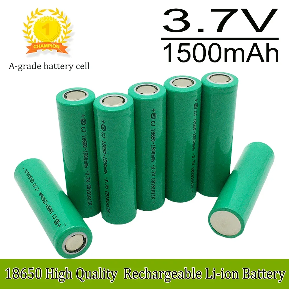 

3.7V 100% Original 18650 1500mAh Rechargeable Battery For Our 18650 Toys, Tools, 9 LED mini flashlight etc