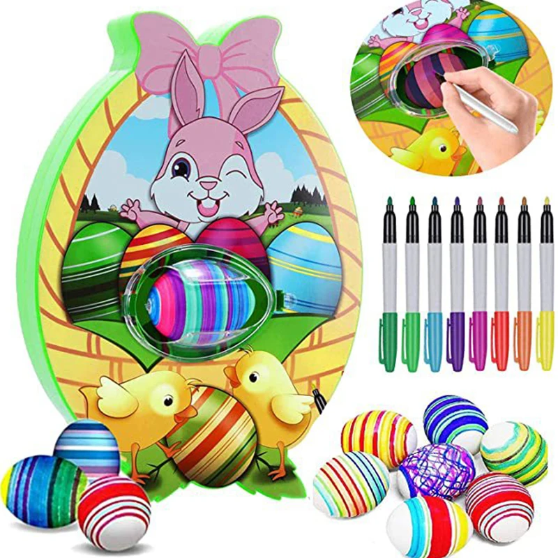 Montessori Kids Drawing Toys DIY Magic Easter Eggs Painting Toys Learning Educational Toys for Children Easter Gifts