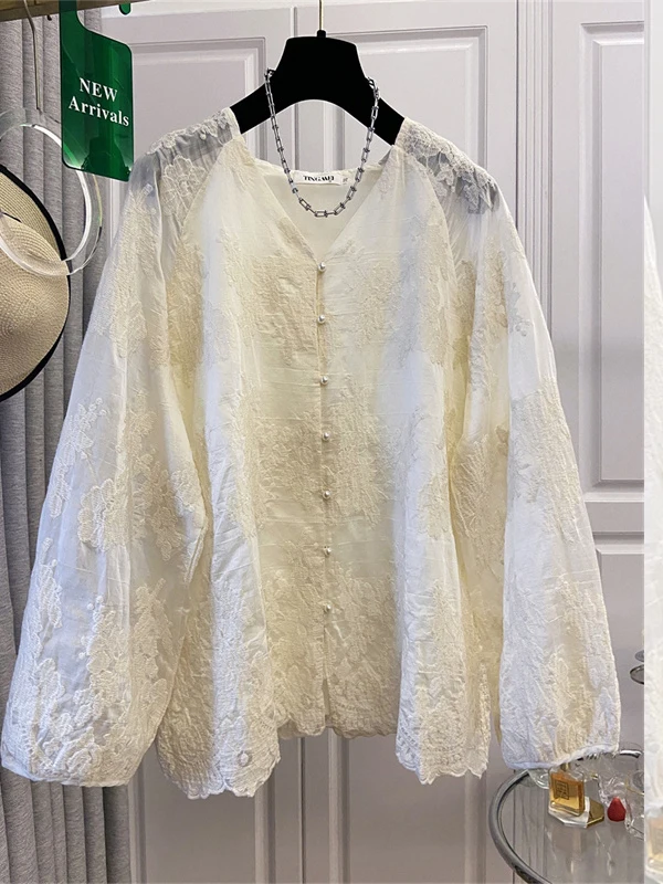 Wit Kant Geborduurd irt Nieuwe Chinese Sle Nationale Trend Dames Premium Feel Herfst Faion Enkel Item Volledige Lengte Sve