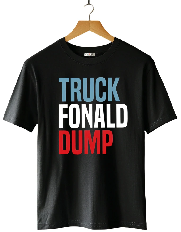 LE T-Shirt Truck Fonald Dump Printed Shirt Cotton Short Sleeve Unisex Tops Tee, graphic t shirts