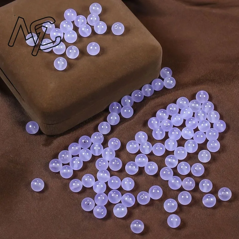 

100pc Natural A Purple Jade 4mm Beads DIY Bracelet Bangle Charm Jadeite Jewellery Fashion Accessories Amulet Gifts for Women Men