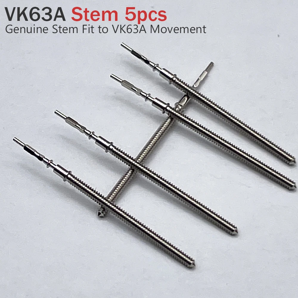 5pcs Genuine VK63A Stem Modification Replace Parts Tool Watch Repair Winding Stem Fit to VK63 Movement