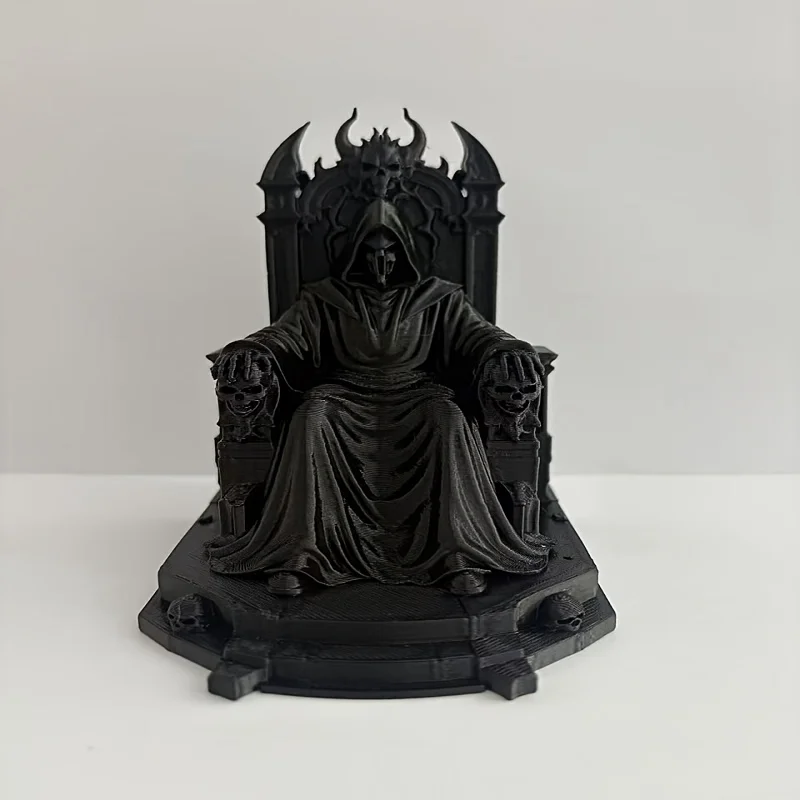 Necromancer Throne Dark Statue Ornament, Tabletop Creative Sculpture Figure Home Decoration Crafts