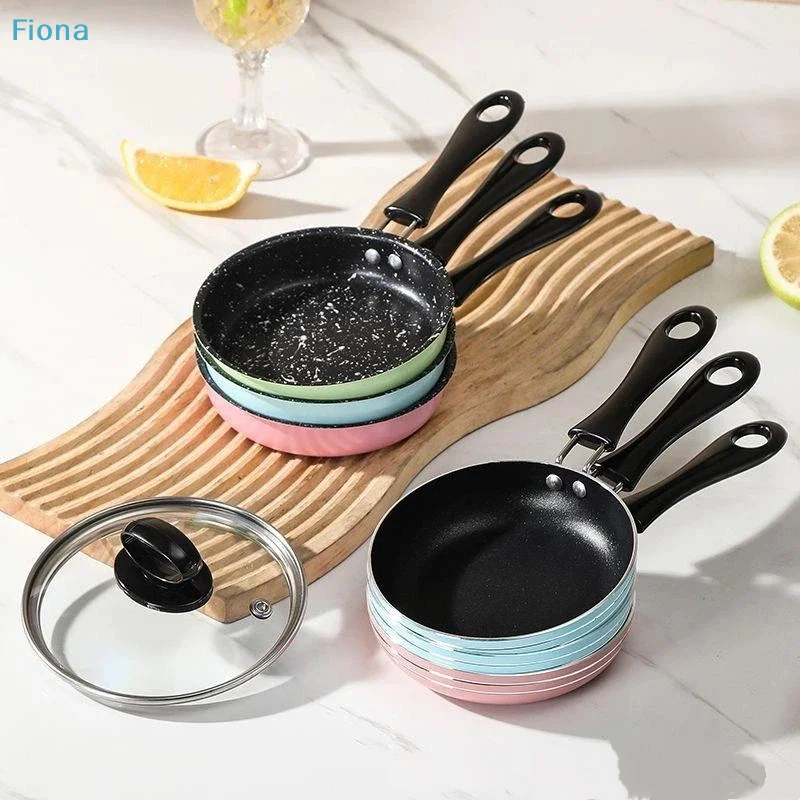 ✔Omelette Pan Mini Nonstick Cast Iron Skillet With Handle For Induction And Gas Cooktops Children's Breakfast Pot