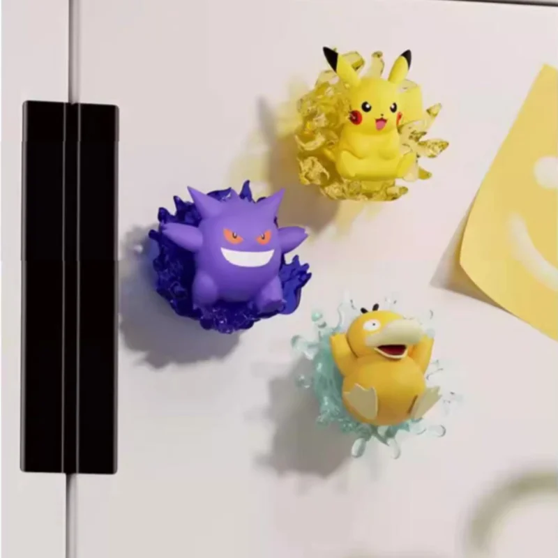 Cartoon Anime Pokemon Blind Box Magnetic Fridge Magnets Gengar Pikachu Mew Psyduck Geodude Koffing Home Kitchen Decor Fun Gifts - view 5