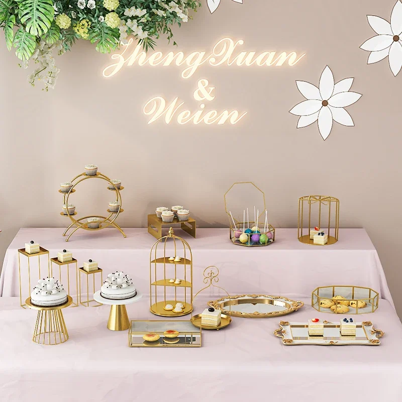 Decorative Dessert Table Display Creative European Style Buffet Tea Break Cake Dim Sum Tray