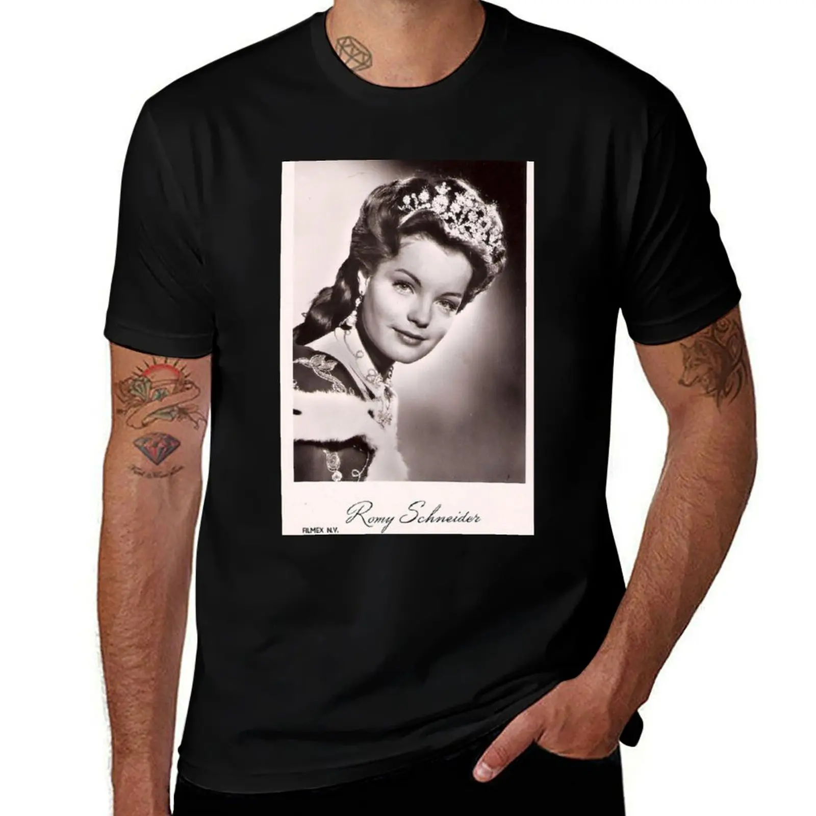 Vintage Young Romy Schneider T-Shirt sweat tees sublime anime stuff big and tall t shirts for men