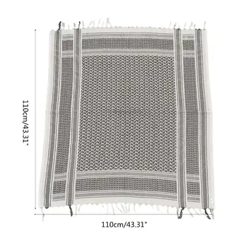 阿拉伯頭巾(Shemagh Keffiyeh)巴勒斯坦圍巾 男女通用披肩圍巾 H7EF 10 最佳銷售 寶仕迪絲巾 - №6