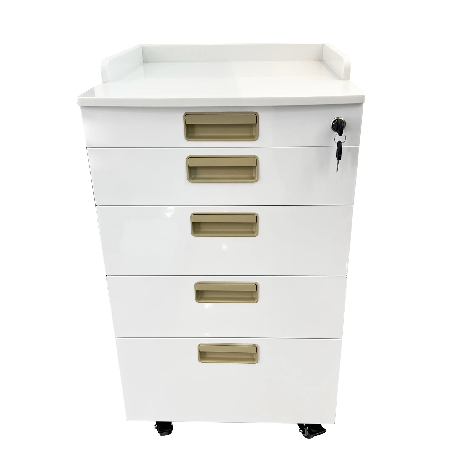 4 Drawer Mobile Rolling Dental Storage Cabinet Stainless Steel Medical Storage Hospital Furniture