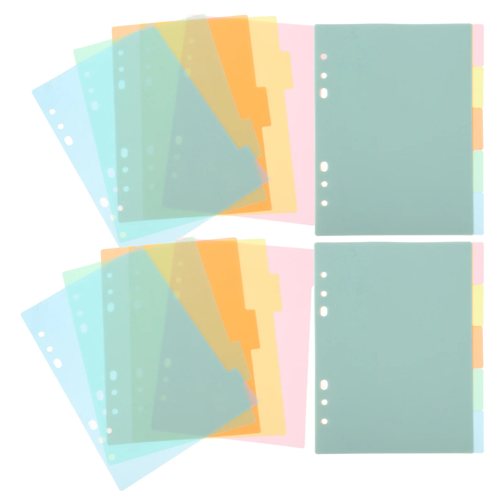 20Pcs Replaceable Index Dividers Plastic Binder Dividers for Notebook Notepad Journal Diary Report Presentation Hard Cover