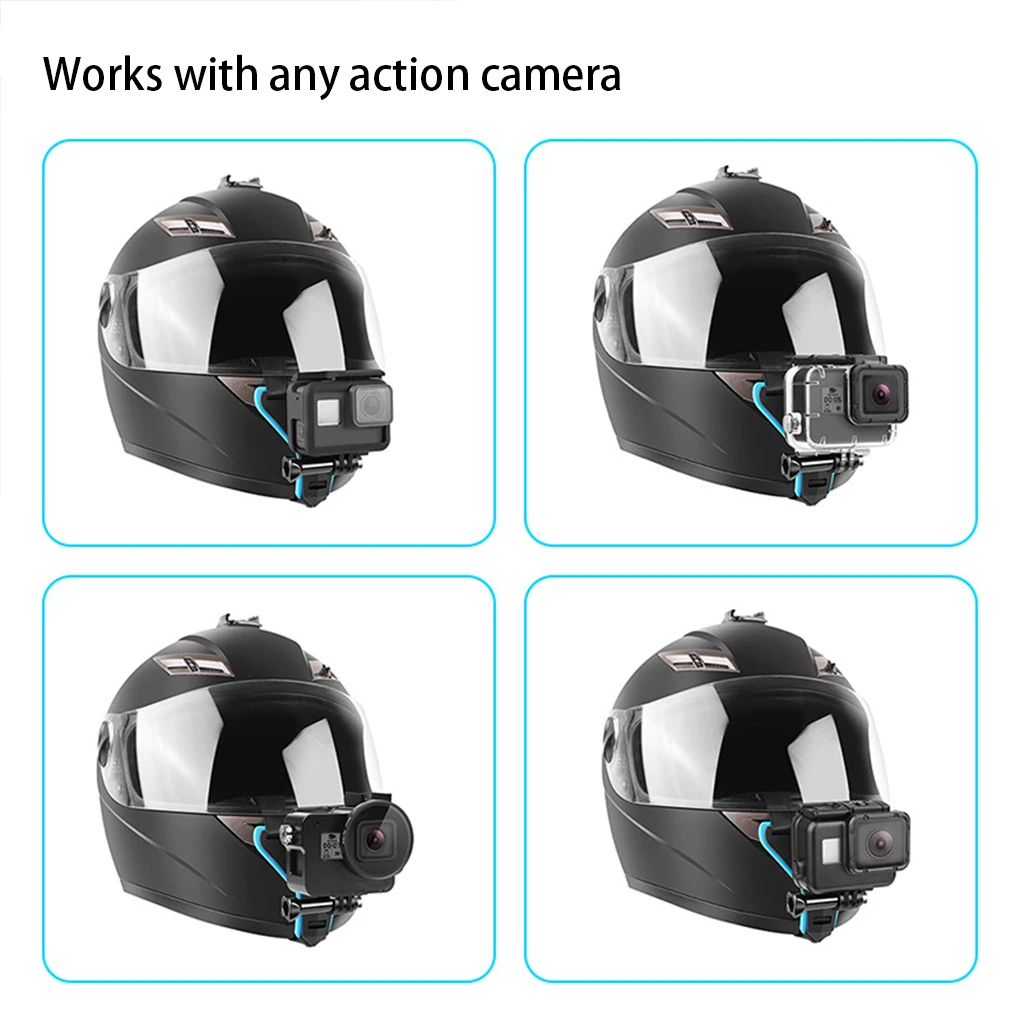 Motorcycle Helmet Chin Stand Camera Support Portable Motorbike Holder