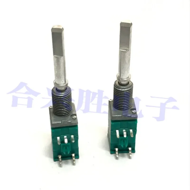 1PCS Small Horizontal Encoder With Push Switch RK097 Type 20 Positioning Pulse Potentiometer Thin Shaft Length 33MM