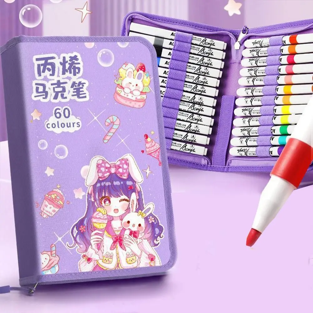سعة كبيرة أقلام تلوين القلم حقيبة التخزين سستة حقيبة أقلام رصاص قلم تحديد المنظم للطي قلم تحديد الحقيبة لوازم الفن #3