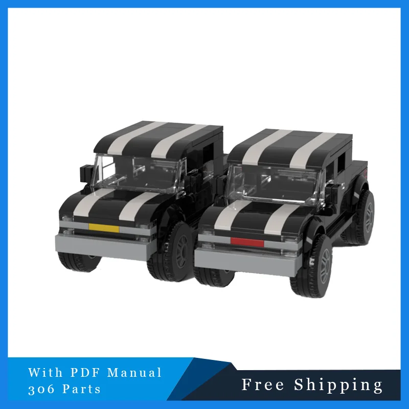 

306 PTS черный двойной полосой гоночный технический модульный спортивный автомобиль MOC строительный блок модель детский набор «сделай сам» игрушка-головоломка рождественские подарки