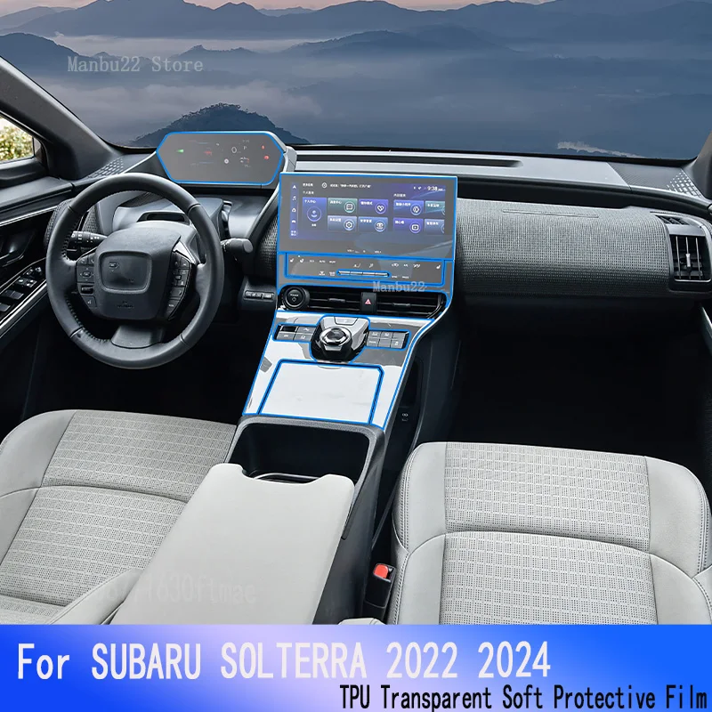 ДляSUBARU SOLTERRA 2022 2024, состояние автомобиля, коробка передач, внутренняя панель передач, приборная панель, навигационный экран, защитный ТПУ