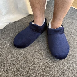 House Slippers Mens Winter Warm Plus Size Non slip Indoor Home Slippers Male Boys Soft Comfy Fluffy Lazy Casual Floor Shoes Flat