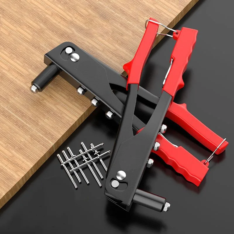 Heavy Duty Rivet Gun Hand Riveter Pop Rivet Gun Assortment DIY Automotive Furniture Marine Repairs Blind Rivets Guns Nuts Tools