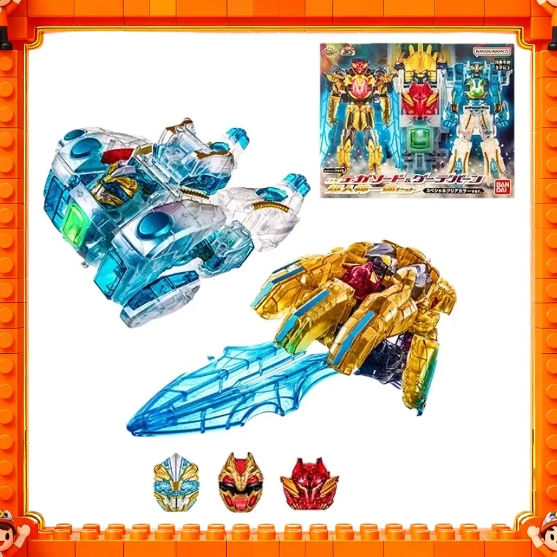 Genuine Bandai No.1 Sentai Gozyuger Dx Shouken Sword & Tokasod Polar Bear Gauntlet Clear Color Set, Cosplay Prop Toy Fans Gift