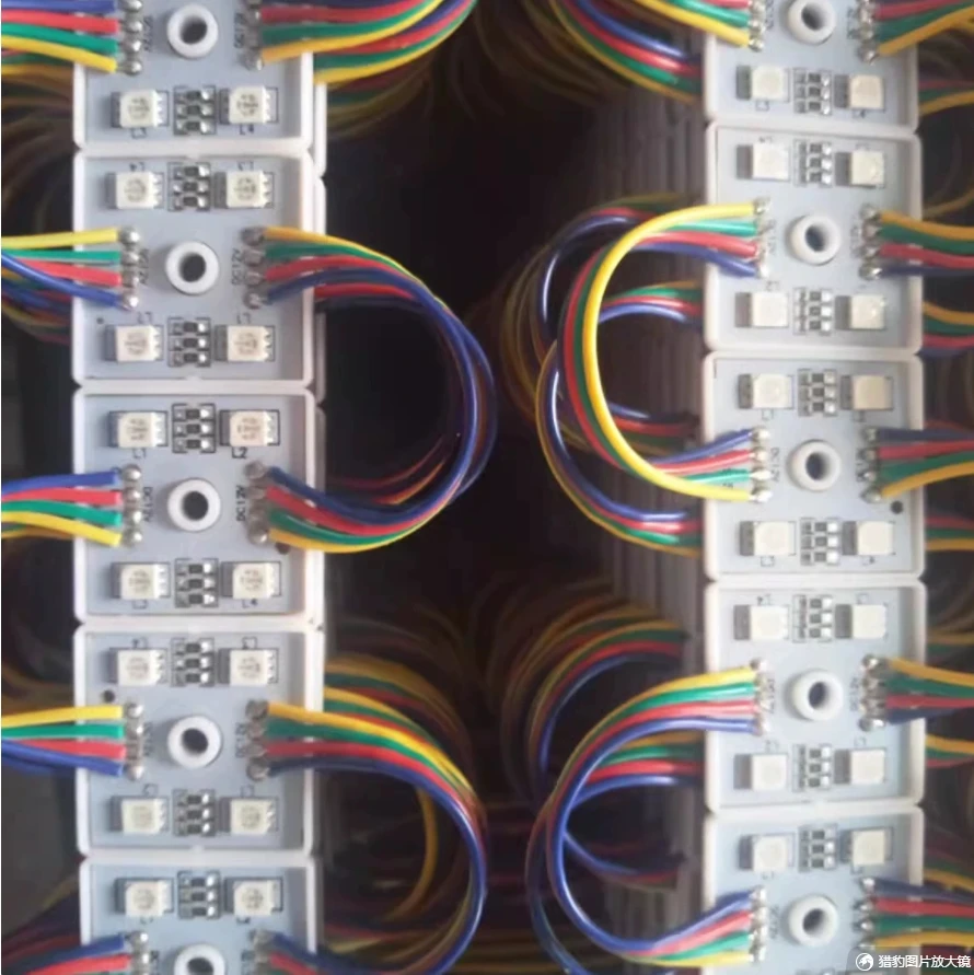 

12V 5050 RGB LED Module Light Strip Tape Lamp 4LEDs Injection ABS IP65 Waterproof Square Multi Color Changing Sign