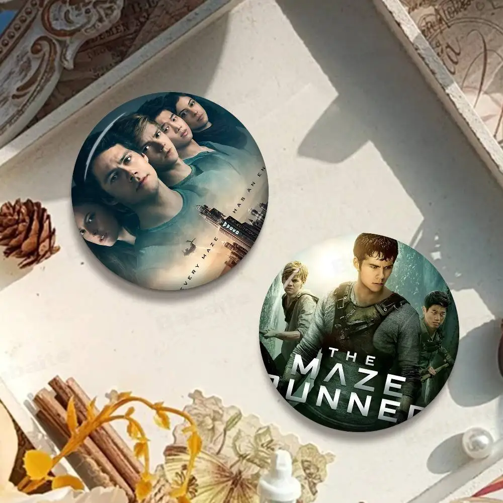 Movie Series The Maze Runner 32/44/58mm Round Cartoon Brooches Handmade Pins For Backpack Jewelry Accessories Gifts Creative