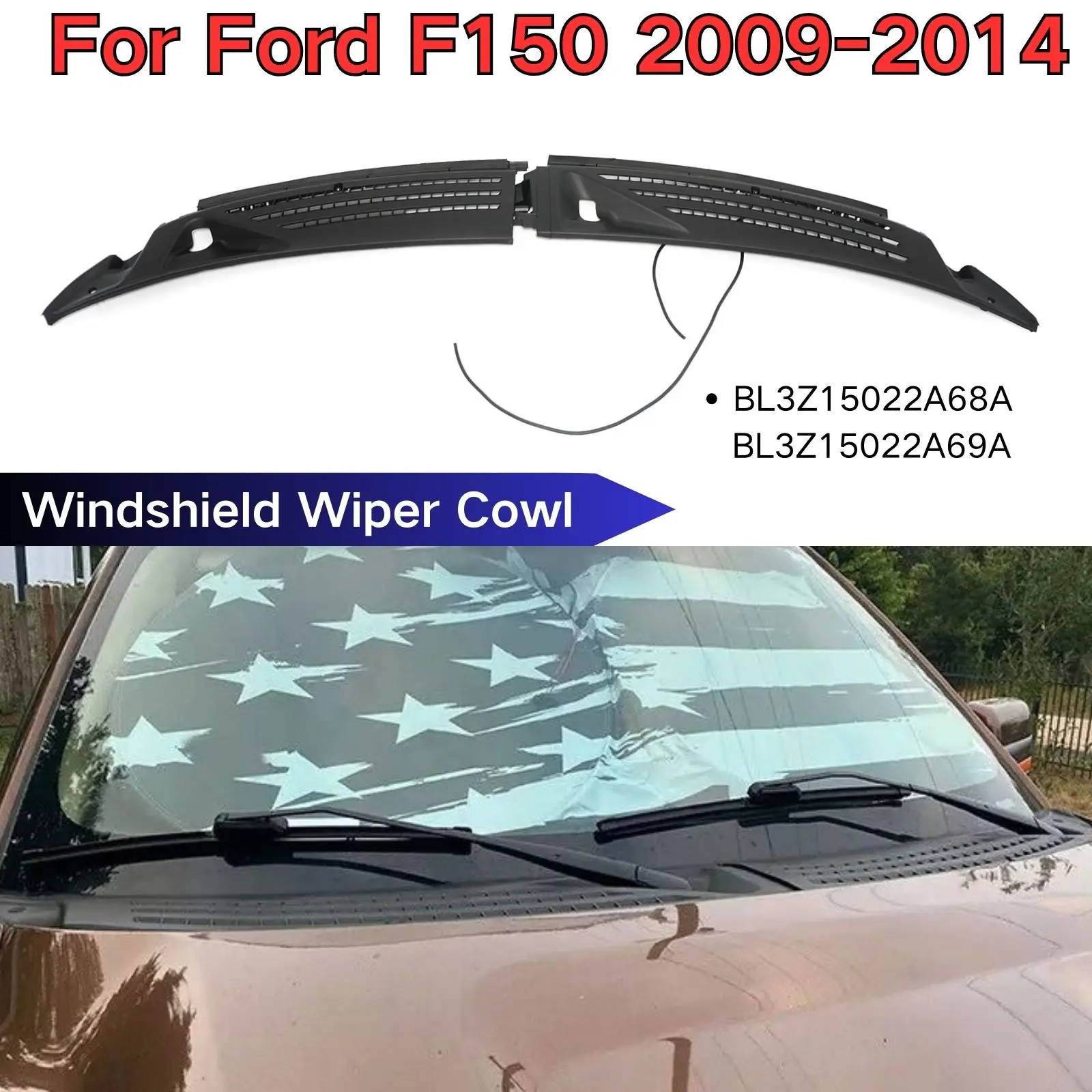 Крышка капота переднего стеклоочистителя для Ford F150 2009-2014 2 шт. BL3Z15022A68A BL3Z15022A69A автомобильные аксессуары обвес комплект