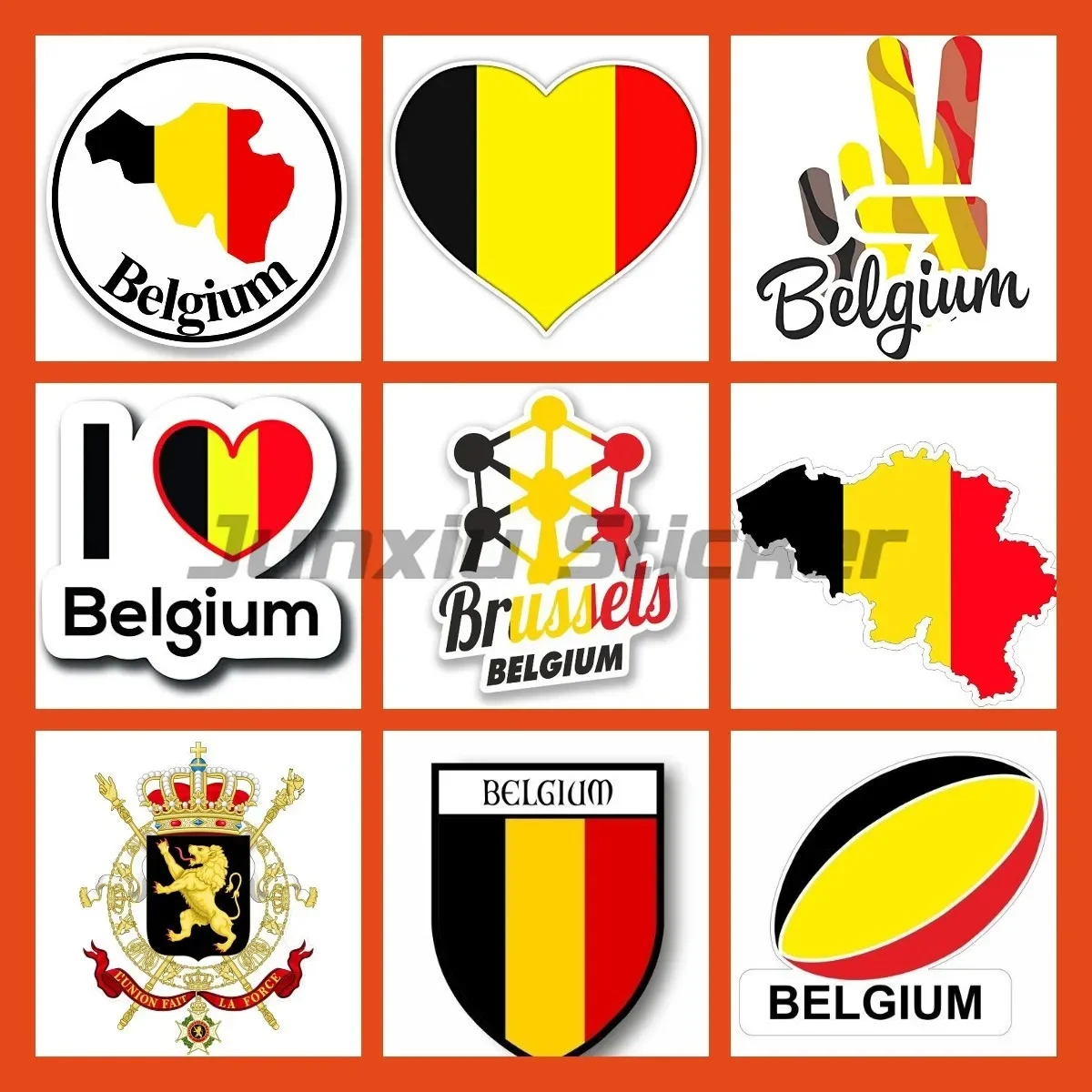 

personalized Belgium Map Stickers Motorcycle Car Window Door Bumper helmet laptop Vinyl Car Accessories customizable