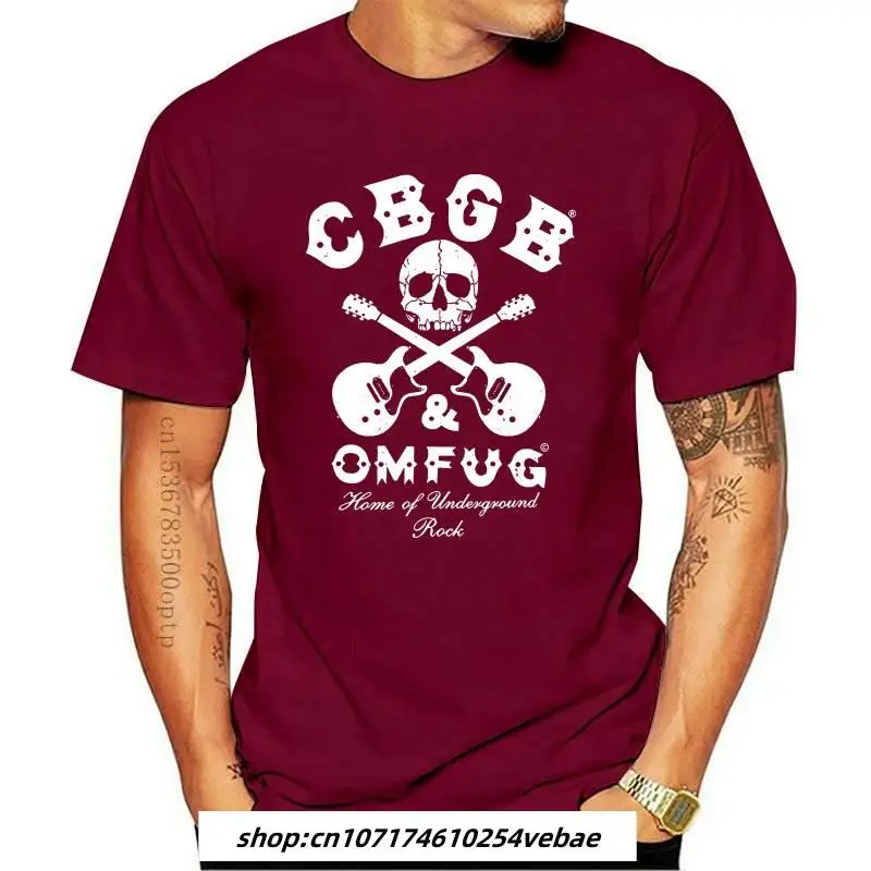 Mens Clothing CBGB Crossed Guitars T-Shirt 100% Cotton New S M English rock- Show Original Title Youth